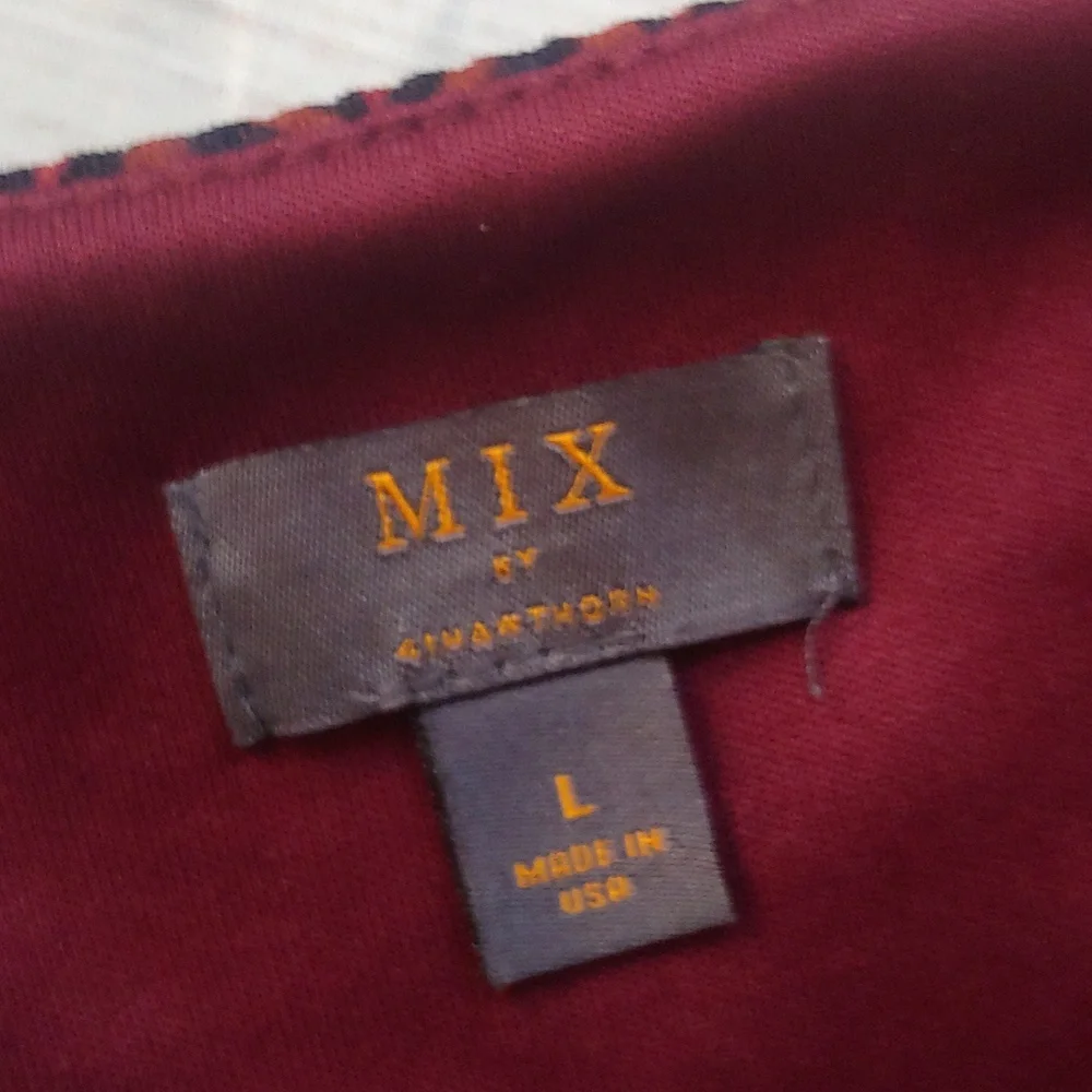 41 Hawthorn Burgundy & Blue Patterned Dress with‎ Pockets - Picture 5 of 9